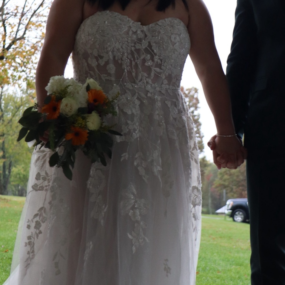 corset strapless wedding dress